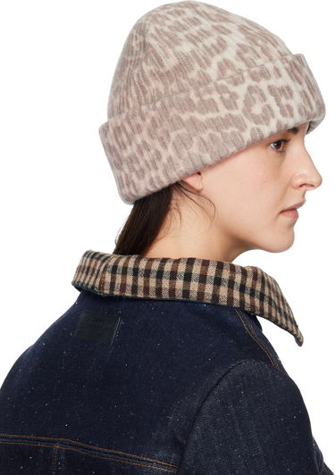 Kulicha GANNI Graphic Wool Mix Printed Leopard Beanie Rôznofarebný | A6658, 4