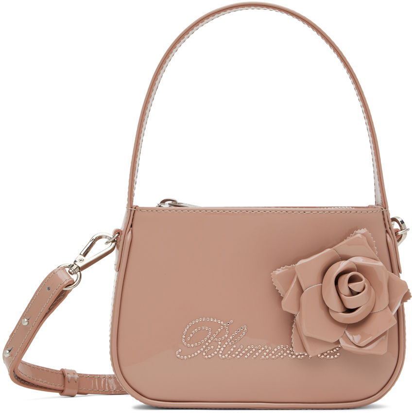 Blumarine Rhinestone Logo Shoulder Bag