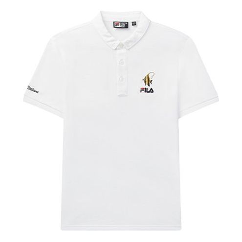 Polo tričko FILA FILA Subject Embroidered Polo Shirt Biela | F61M028116F-WT