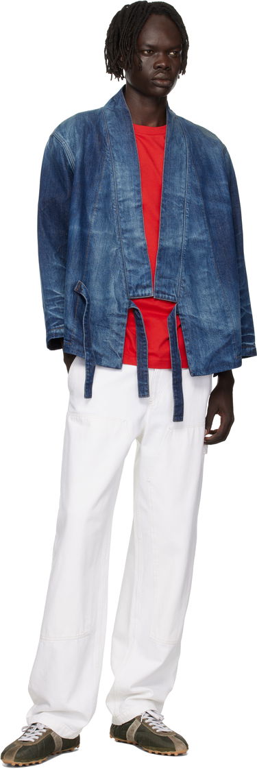 Bunda KENZO Kenzo Paris Kimono Denim Jacket Modrá | FF65DV1466I7, 3