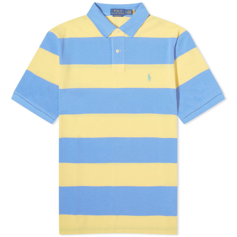 Polo tričko Polo by Ralph Lauren Block Stripe Polo Shirt "Fall Yellow/Summer Blue" Žltá | 710926400005