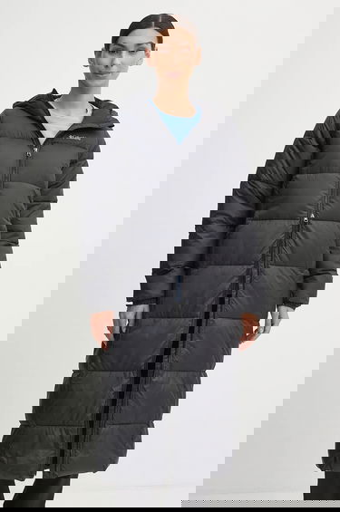 Prešívaná bunda Columbia Puffect Long Padded Hooded Jacket Čierna | 2088451, 0