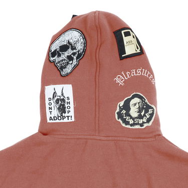 Mikina Pleasures Worms Hoodie Hnedá | P23F022-RUST, 7