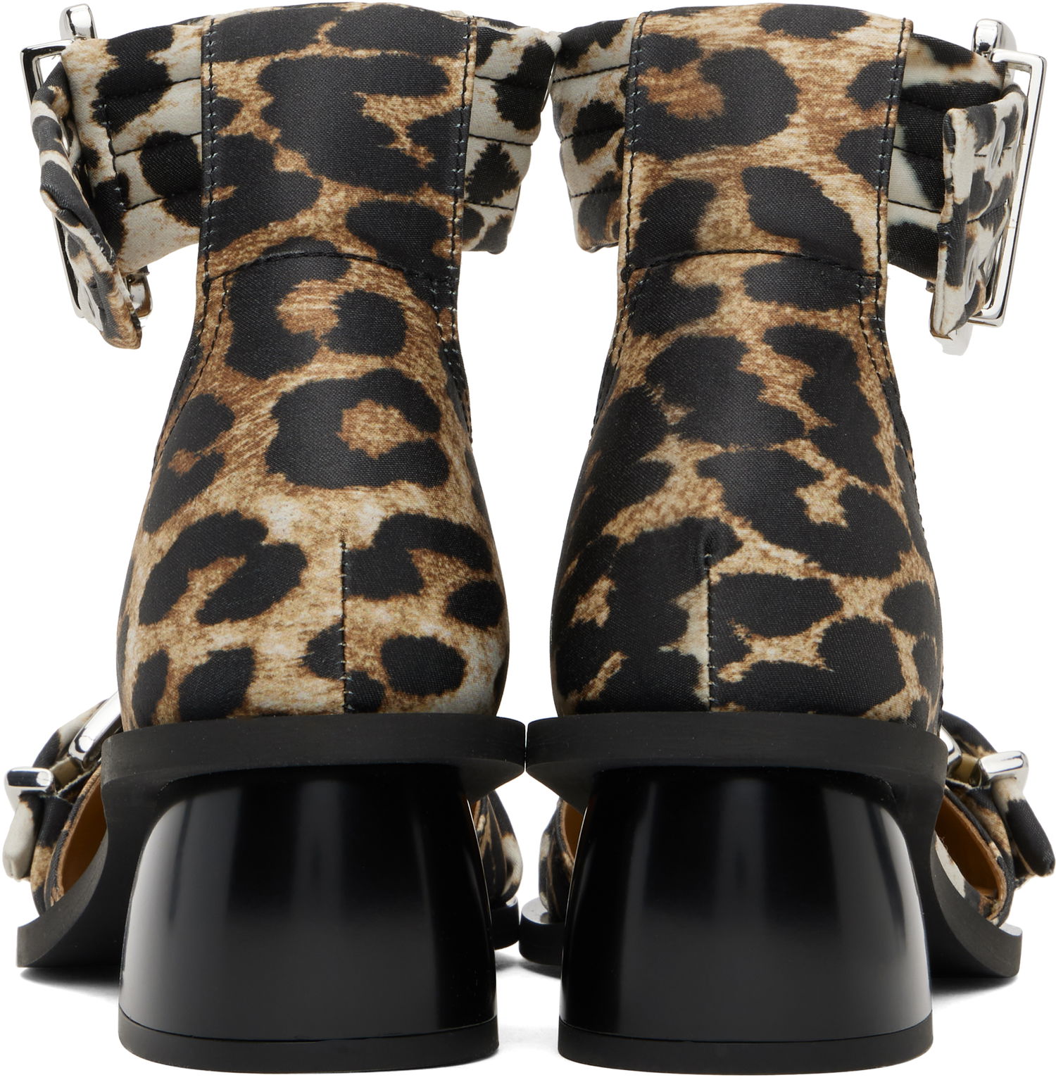 Tenisky a topánky GANNI GANNI Buckle Open Cut Heels Hnedá | S2863, 1