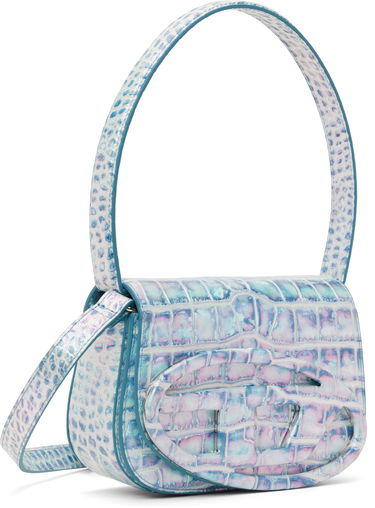 Taška cez rameno Diesel 1dr Crocodile-Embossed Shoulder Bag Modrá | X08396 P8247, 1
