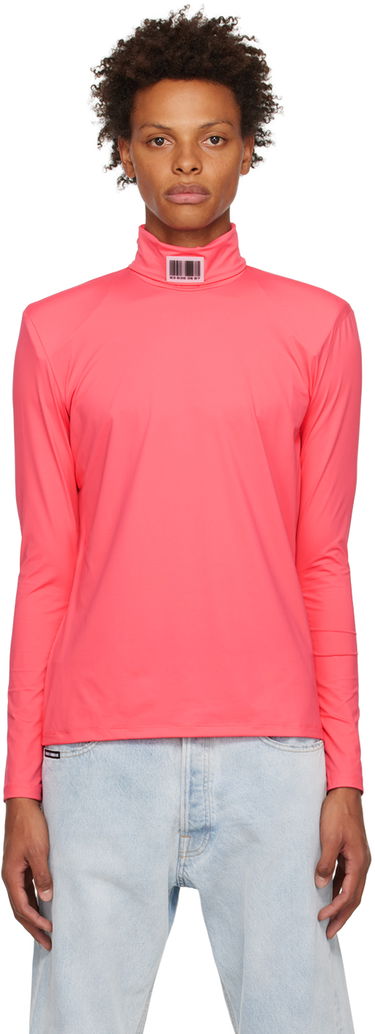 Sveter VETEMENTS Barcode Turtleneck Long Sleeve Ružová | VL14TO300H, 0