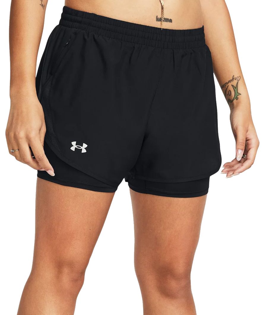 Šortky Under Armour s podšívkou Fly-By 2-in-1 Shorts Čierna | 1382440-001, 0