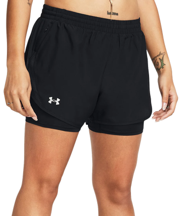Šortky Under Armour s podšívkou Fly-By 2-in-1 Shorts Čierna | 1382440-001, 0