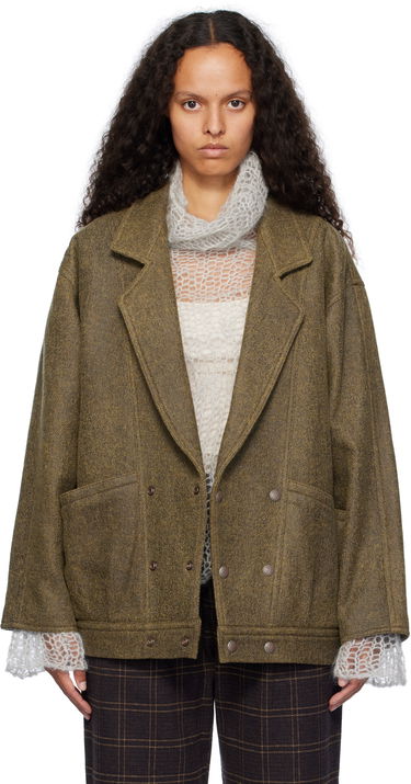 Bunda R13 R13 Double-Breasted Jacket Zelené | R13WR333 R429A, 0