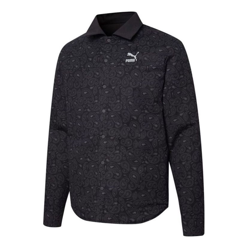 Košeľa Puma Paisley Woven Reversible Shacket Čierna | 534972-01