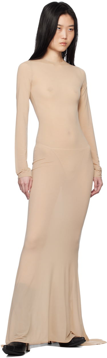 Šaty VETEMENTS Vetements Stocking Styling Maxi Dress Béžová | WA66DR200S, 3