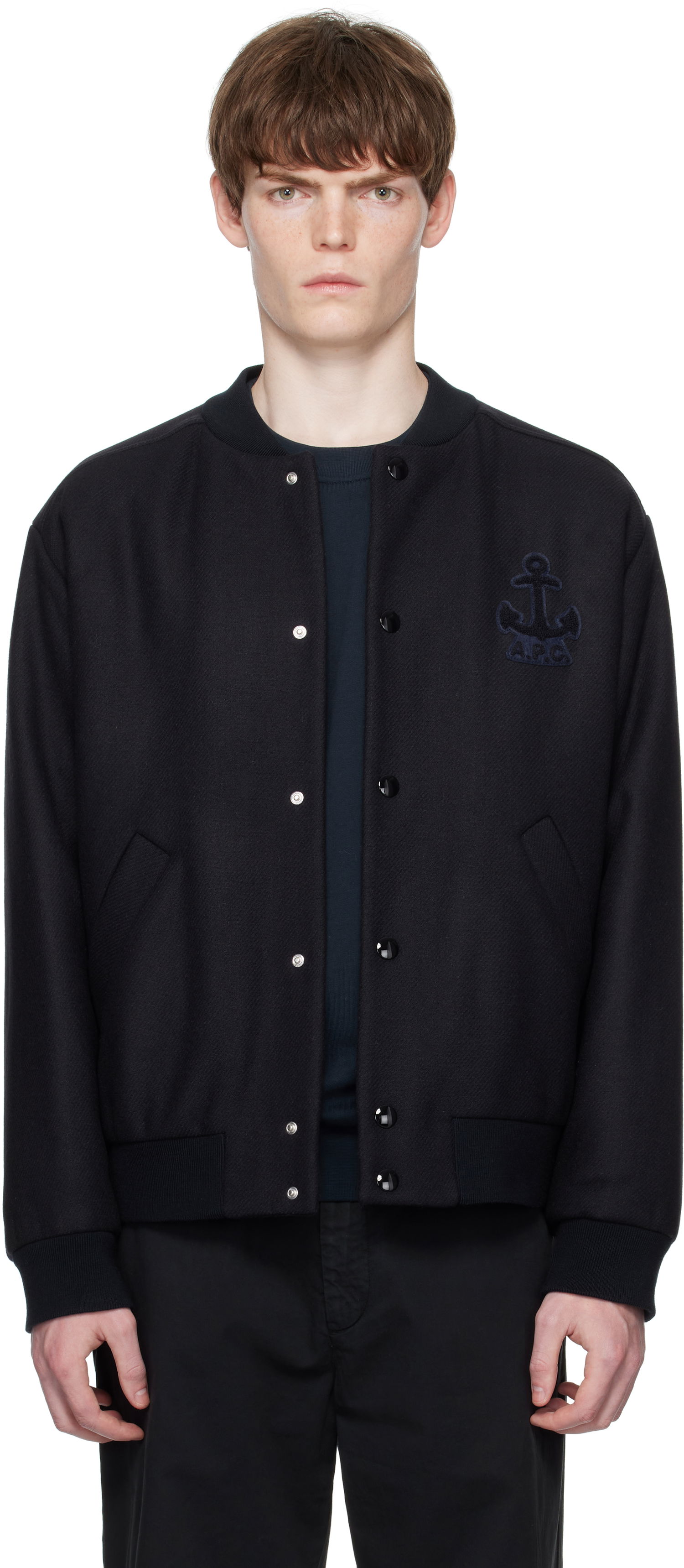 Bomber bunda A.P.C. A.P.C. Micka Wool Bomber Jacket Čierna | WVBDE-M32010, 0