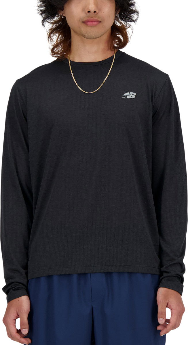Tričko New Balance Athletics Long Sleeve Čierna | mt41256-bk, 0