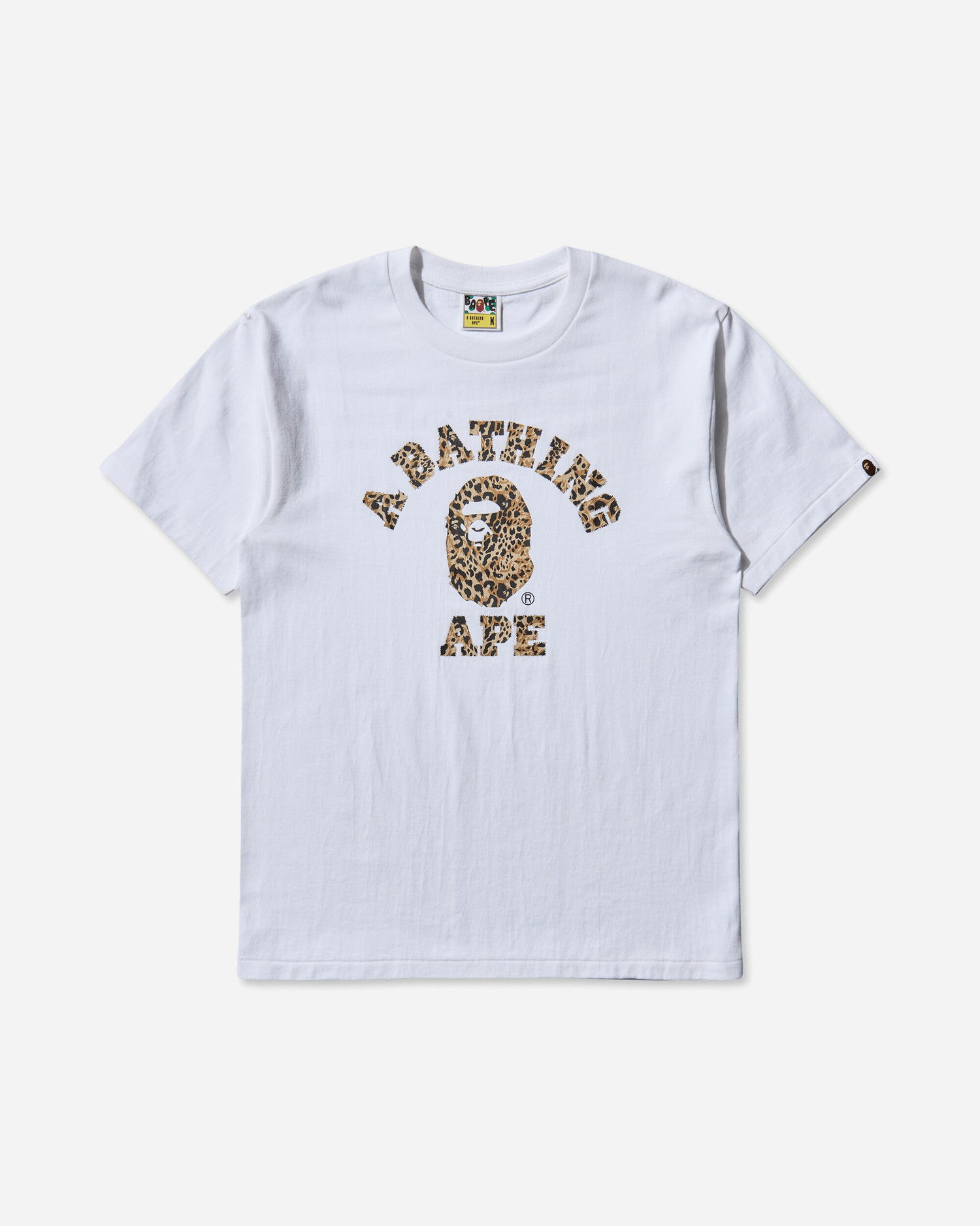 Tričko BAPE Wild Leopard Pattern College T-Shirt Biela | 1L80110039 WHXBG, 1