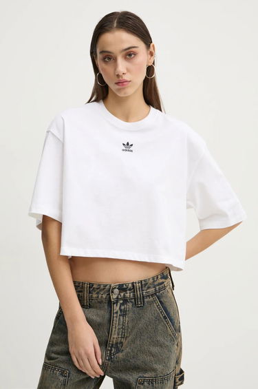 Tričko adidas Originals Originals Essential Cropped T-Shirt Biela | JJ3385, 0