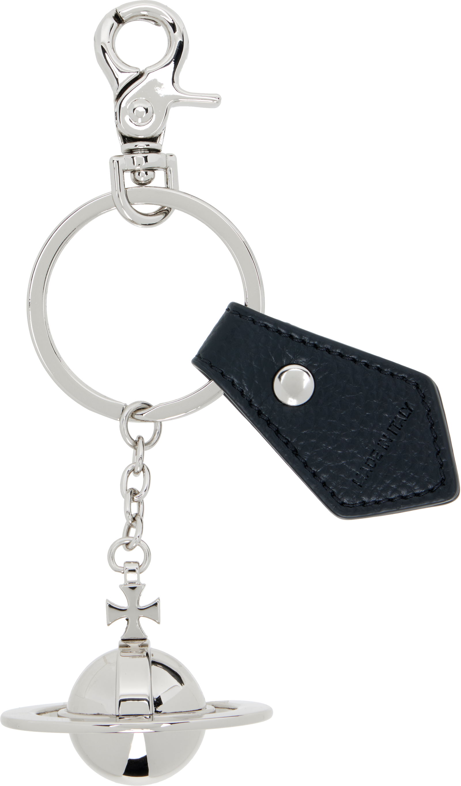 Black & Silver 3D Orb Keychain