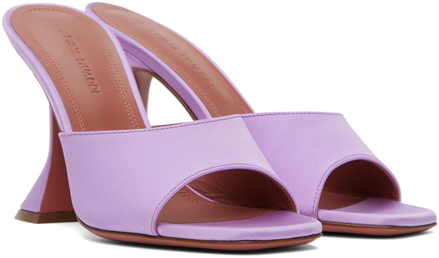 Amina Muaddi Lupita Slipper Heeled Sandals
