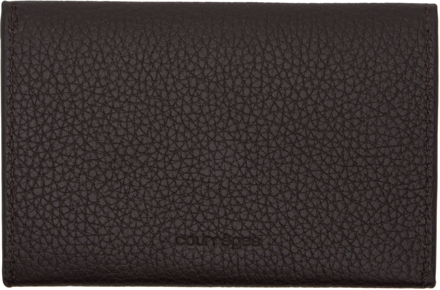 Peňaženka Courrèges Grained Leather Card Holder Hnedá | 124GPM011CV0016, 1