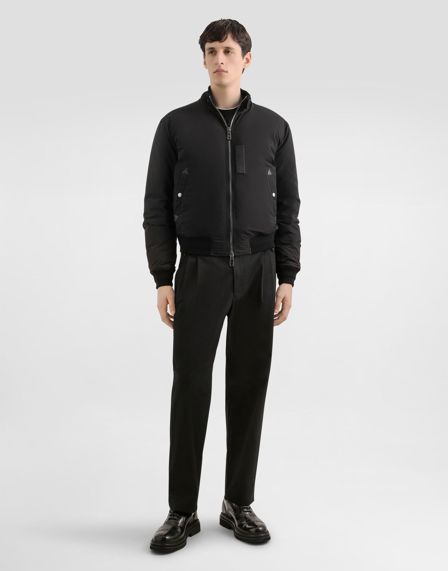Bomber bunda Dolce & Gabbana Dolce & Gabbana Padded Satin Bomber Jacket Čierna | G9BRATFUSN0N0000, 1