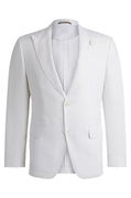 Slim-Fit Linen Canvas Blazer