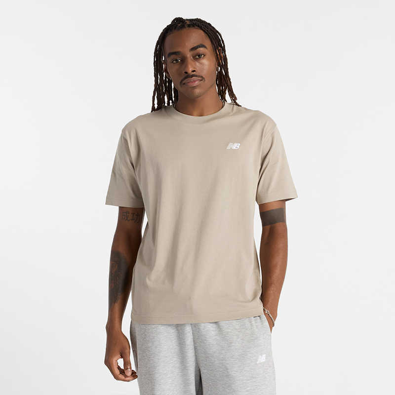 Tričko New Balance Men's Essentials Stacked Logo Tee Béžová | NBMT41509ADS, 0