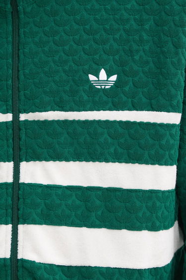 Mikina adidas Originals Textured Zip-Up Track Jacket Zelené | JD0696, 4