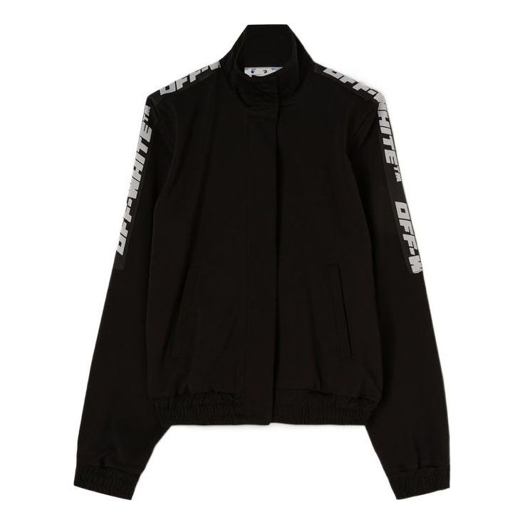 Vetrovka Off-White Logo-Tape Track Jacket Čierna | OWVL016C99JER0011000