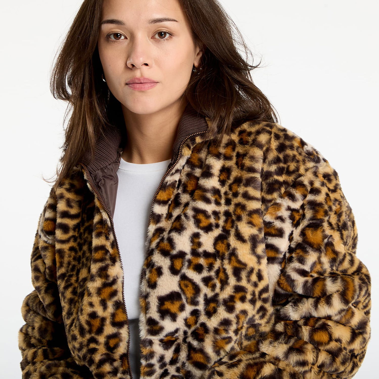 Bomber bunda Urban Classics Cropped Faux Fur Jacket Rôznofarebný | TB7938-01720, 1
