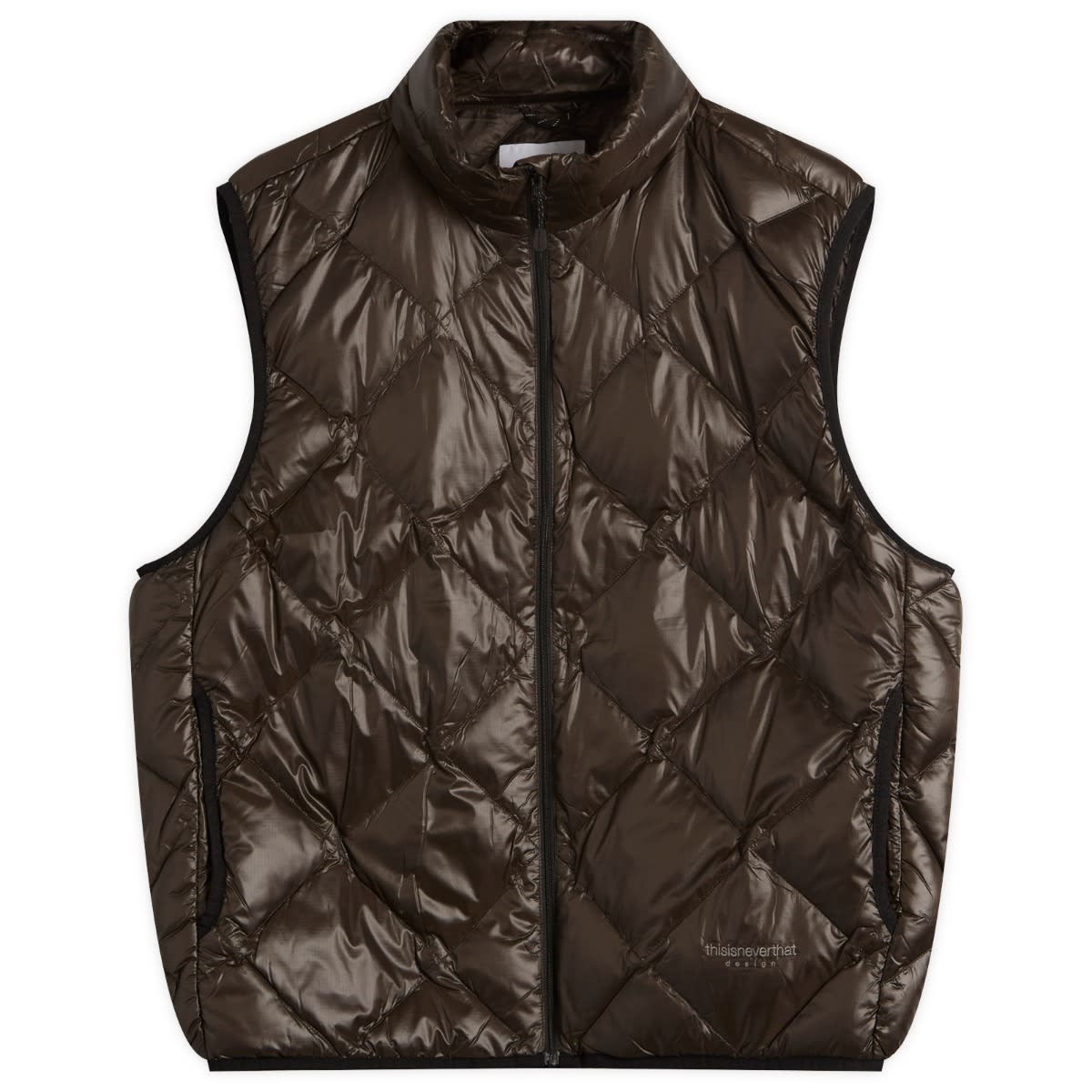 Vesta thisisneverthat PERTEX Light Down Vest Hnedá | TN253OOWVH02-BLK, 0