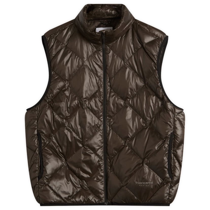 Vesta thisisneverthat PERTEX Light Down Vest Hnedá | TN253OOWVH02-BLK