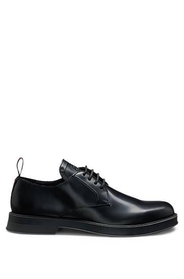 Starostlivosť o obuv BOSS Leather Derby Shoes with Stacked-Logo Tongue Čierna | 50548550, 1