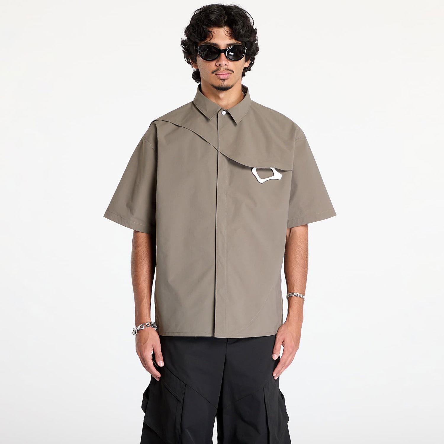 Košeľa HELIOT EMIL Nylon Shirt with Carabiner Hnedá | HE_M_05_018_P04_DG23, 0