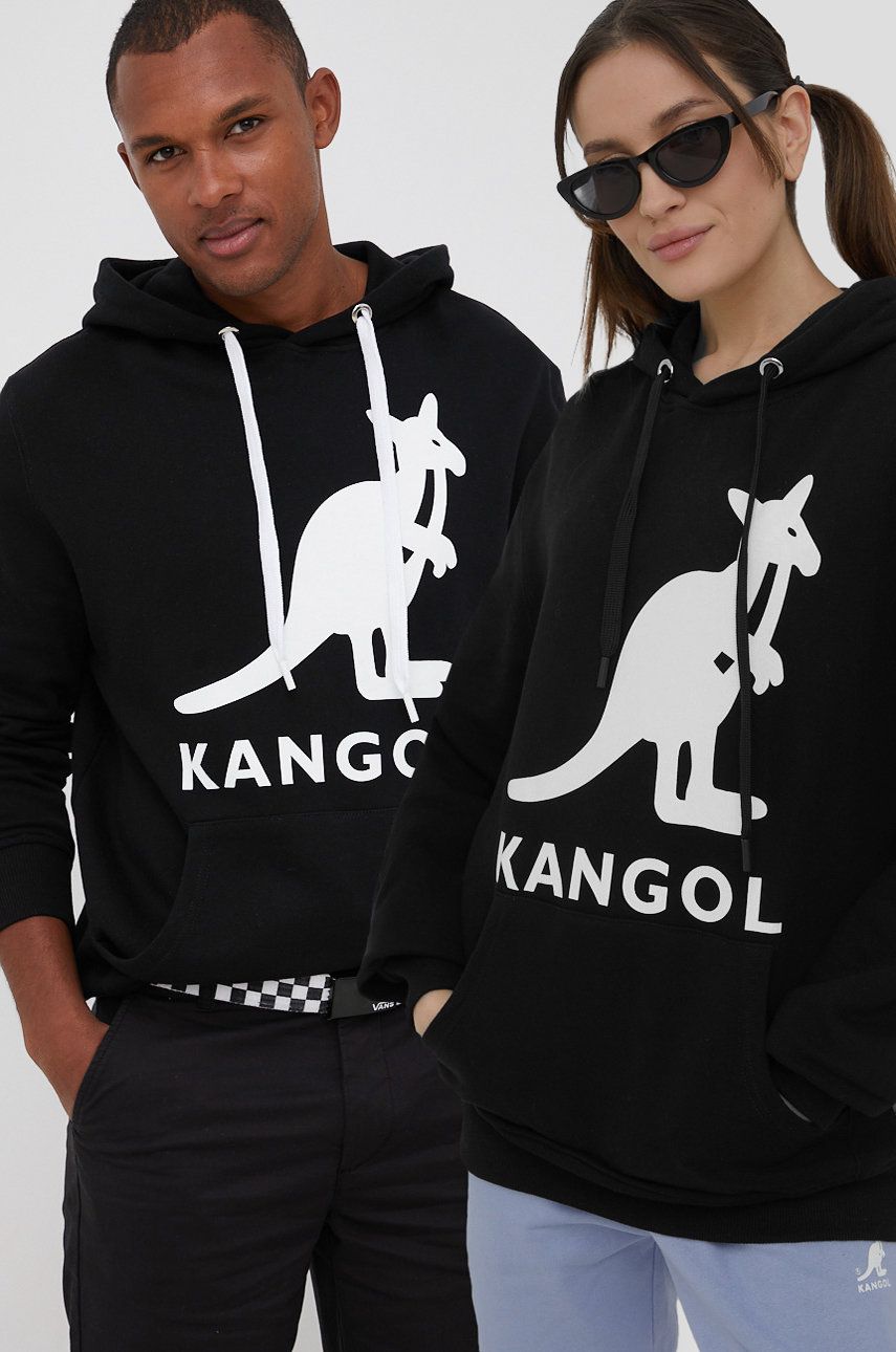 Mikina Kangol Hood Čierna | KLEU001, 0
