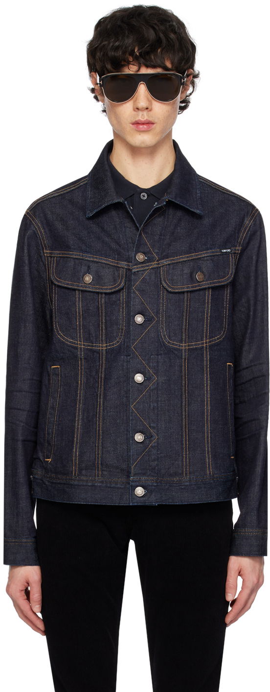 Bunda Tom Ford Aged Icon Denim Jacket Čierna | DJI001-DMC034S24HB775