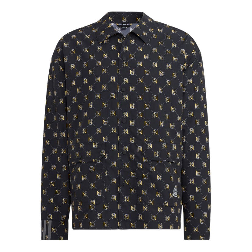 Košeľa adidas Originals Neo Allover Print Woven Overshirt Čierna | HM2037
