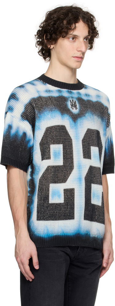 Tričko AMIRI AMIRI '22' Tie Dye Knit T-Shirt Modrá | AMKNTE1051, 1