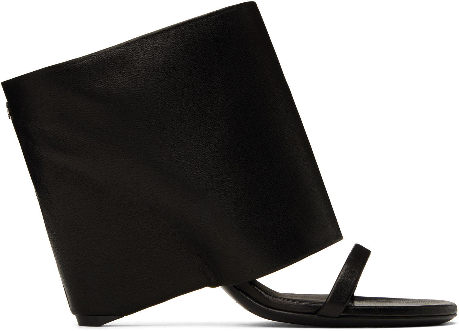 Tenisky a topánky Courrèges Courrèges Oblique Wedged Leather Mules Čierna | 225SSD037AG0030, 0
