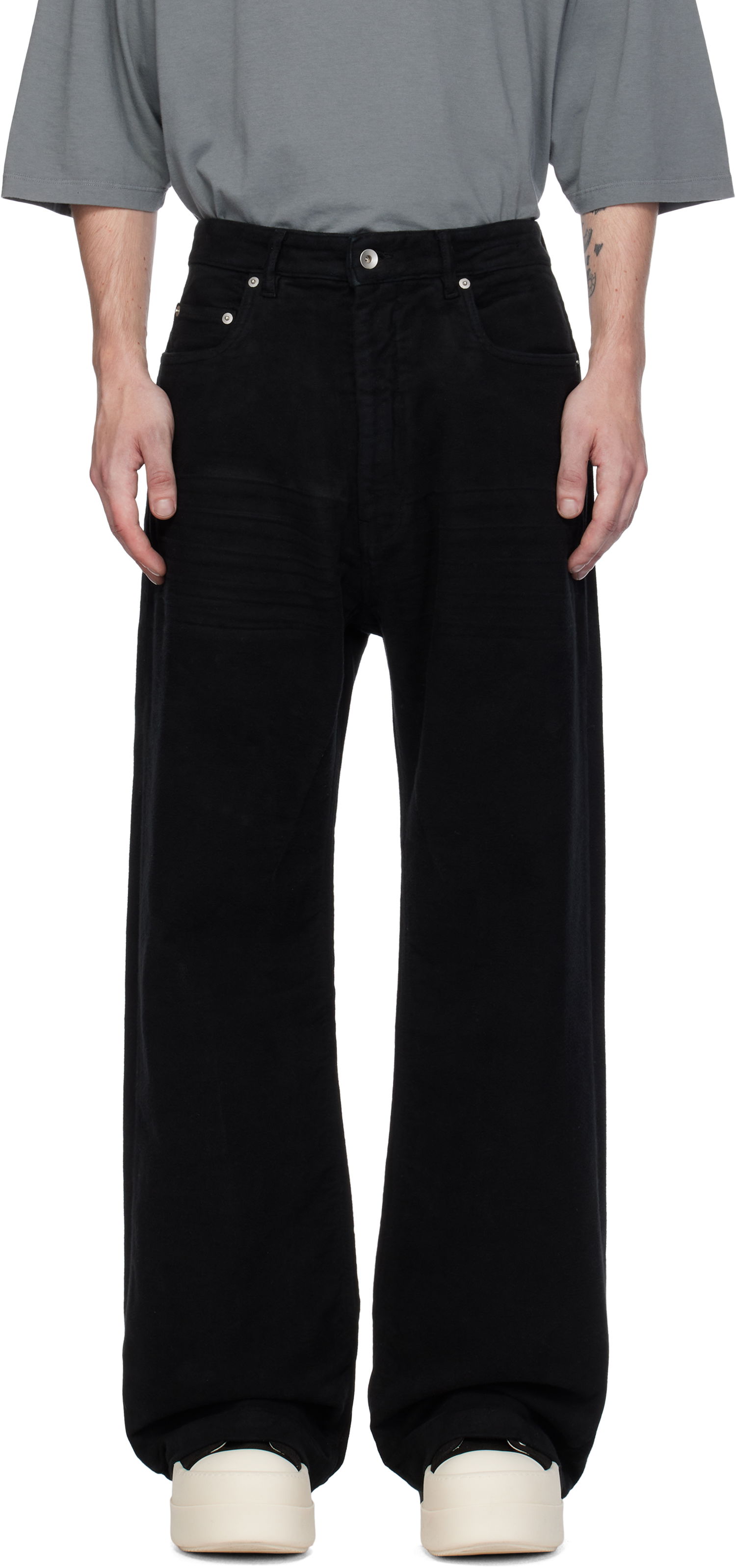 Nohavice Rick Owens Porterville Geth Trousers Čierna | DU02D2351 MO, 0