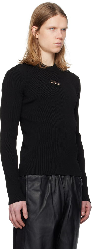 Sveter Diesel Diesel K-Zachary-Round Ribbed Fitted Sweater Čierna | A16877-0DLAX-9XXA, 1