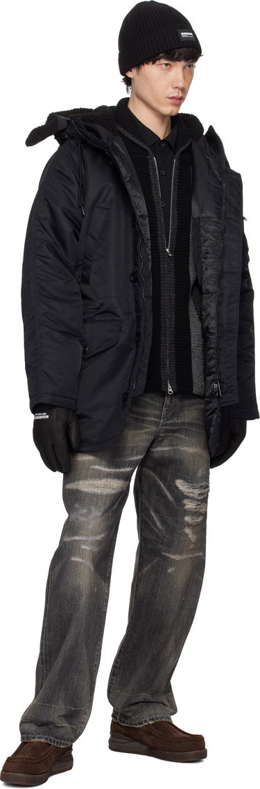 Rukavice Neighborhood Leather Boa Gloves Čierna | 242DPNH-AC01, 2