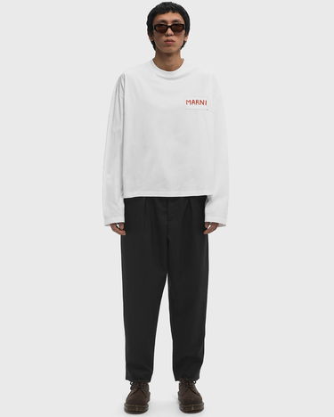 Tričko Marni Long-Sleeve T-Shirt in White Biela | HUMU0325X1-00W01, 1