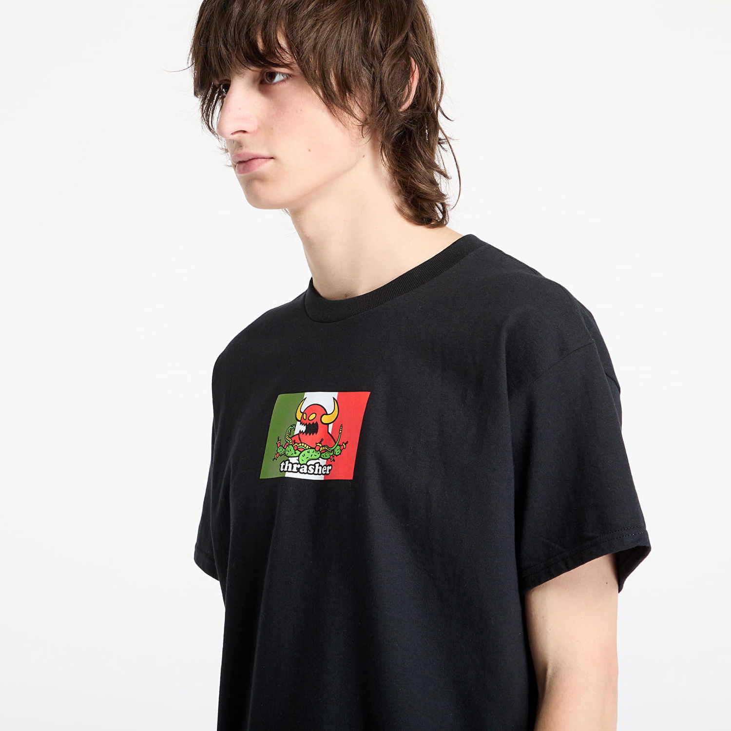 Tričko Thrasher Thrasher x Toy Machine Hecho T-Shirt Čierna | 145604BL, 1