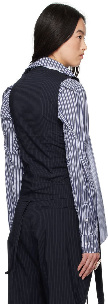 Košeľa Ottolinger Ottolinger Deconstructed Lavallière Shirt Navy | 11140021102, 2
