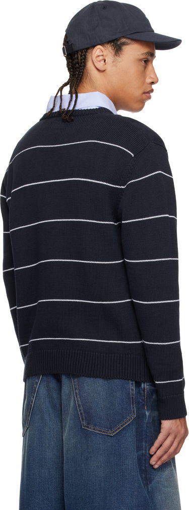 Sveter Noah Noah Striped V-Neck Sweater Navy | SW096SS25NVY, 2