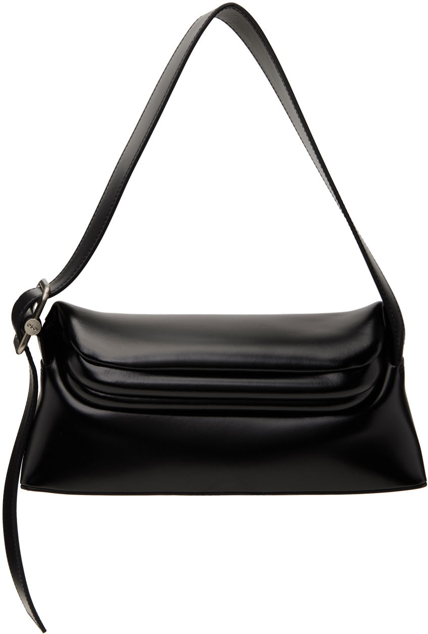 Taška cez rameno OSOI Black Leather Shoulder Bag Čierna | 22FB010-16-01, 0