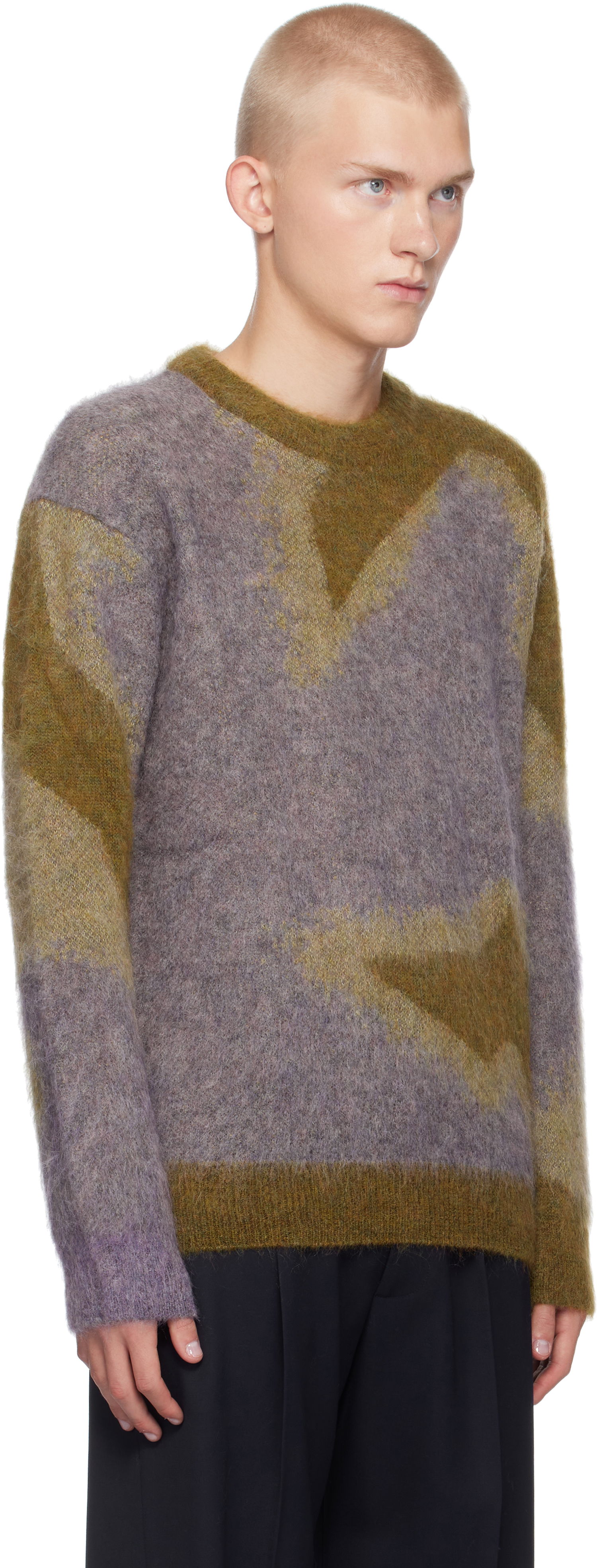 Sveter Paul Smith Paul Smith Photogram Leaves Mohair-Blend Sweater Rôznofarebný | M1R-923Y-N02512-10, 1