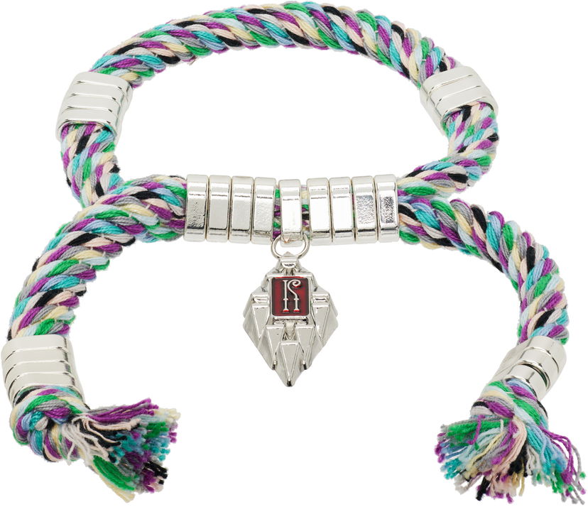 Náramok KIKO KOSTADINOV Kiko Kostadinov Sable Arms Braided Rope Bracelet with Pendant Rôznofarebný | KKWAW25BR02-203