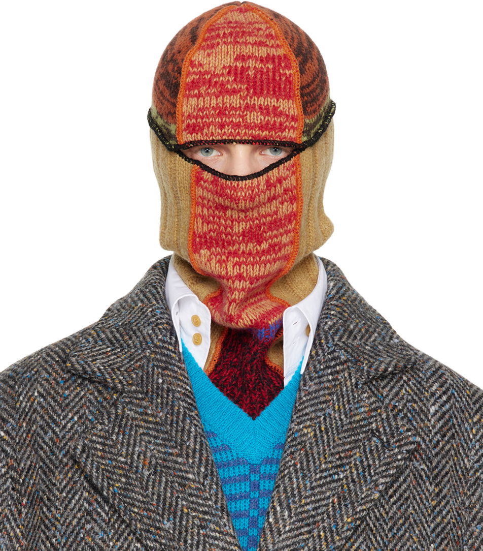 Multicolor Knitted Balaclava