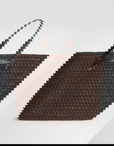 Tote bag Dolce & Gabbana Dolce & Gabbana Raffia Crochet Shopper with Crocodile Embossed Handles Onesize Hnedá | BM2453A9N968C895, 0