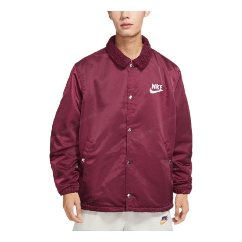 Vetrovka Nike Lined Winterized Coach Jacket Vínová | DQ4192-638